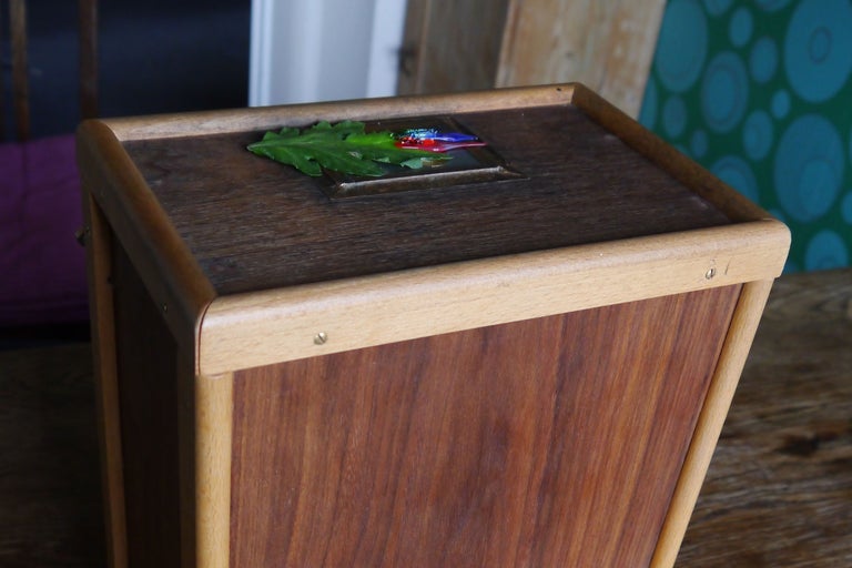 Boîte en bois avec décor