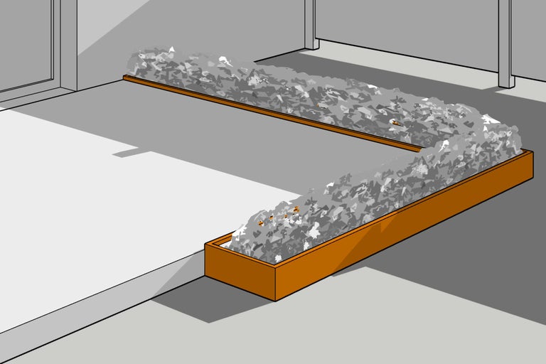 Illustration d'un angle rempli d'isolant