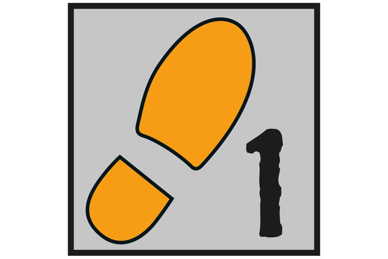 Symbol für die erste Phase von Renovierungsarbeiten