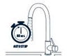 Symbol für Wasserhahn mit Autostoppfunktion Symbol für Wasserhahn mit Autostoppfunktion