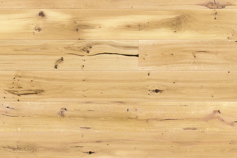 Plancher en bois de chêne avec nœuds
