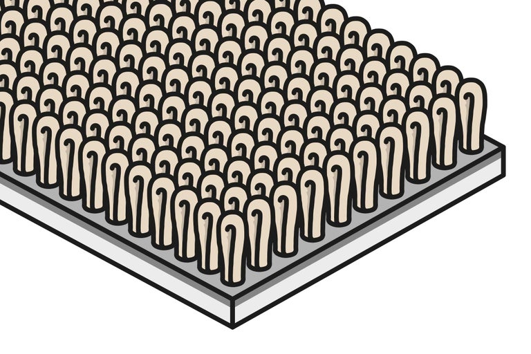 Draufsicht einer Nagelmatte