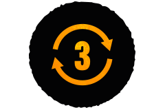 Drei Umdrehungen Symbol