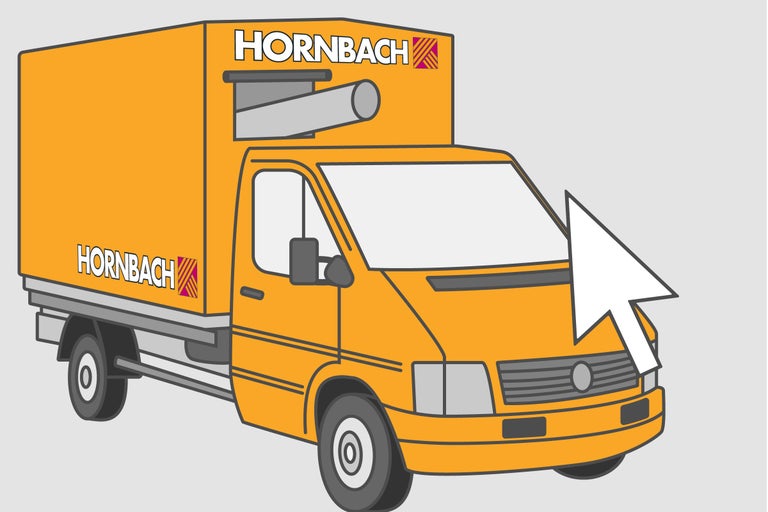 Camionnette Hornbach avec curseur de souris