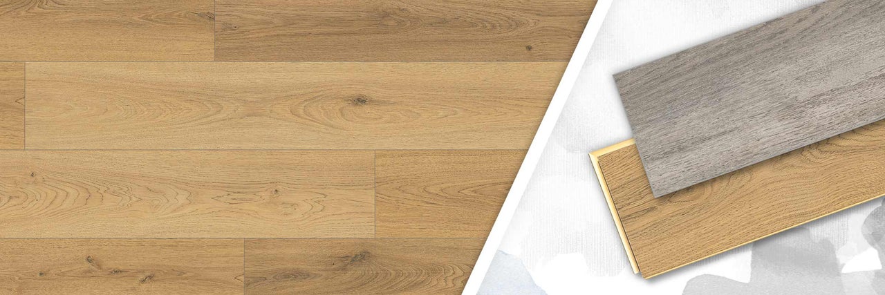 Ansicht von Laminatbodenpaneelen mit Holzstruktur