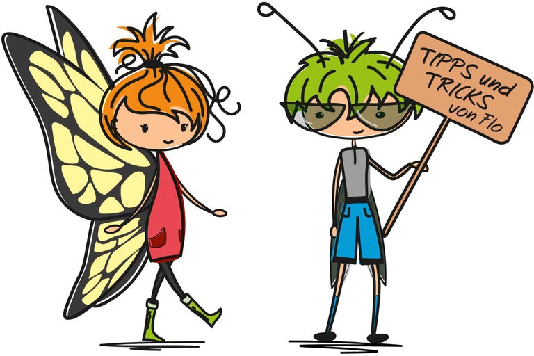 Illustration mit Tipps und Tricks von Flo