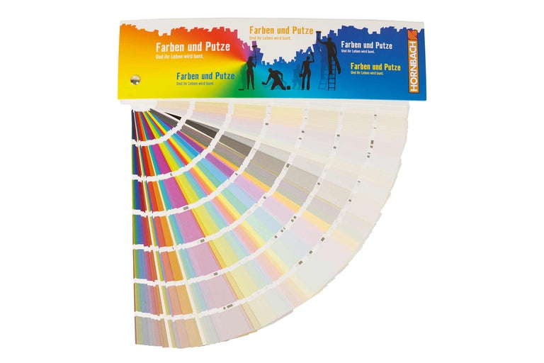 Nuancier avec différentes teintes pour mélanger les peintures et enduits