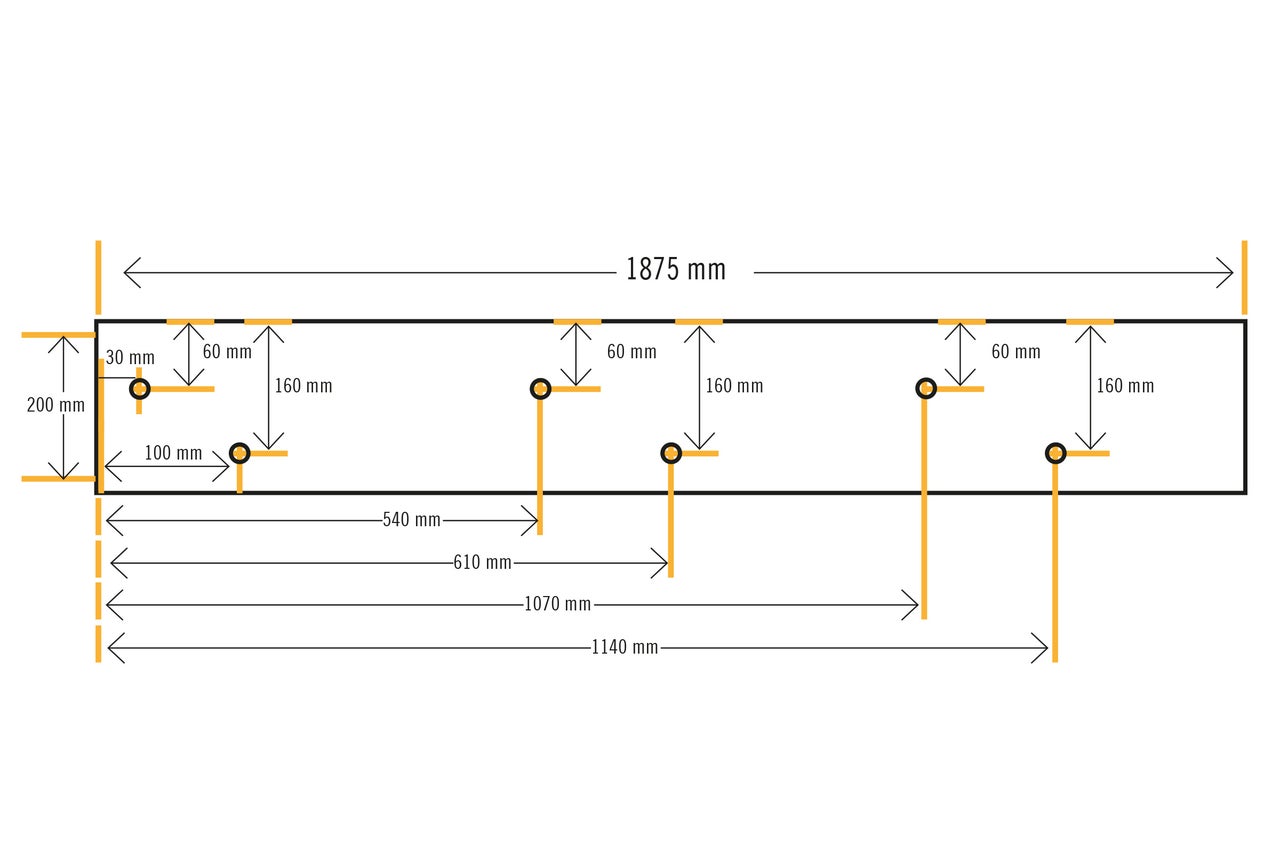 Dessin technique avec indications de dimensions