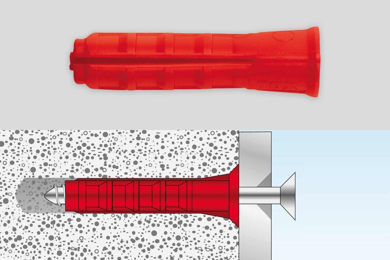 Cheville à expansion en plastique et cheville dans le béton