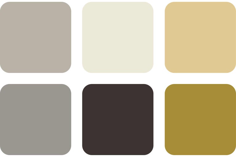 Nuancier avec différentes teintes