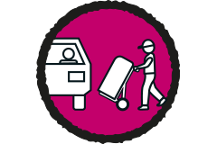 Symbol für Warenlieferung mit LKW