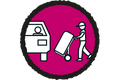 Symbol für Warenlieferung mit LKW Symbol für Warenlieferung mit LKW