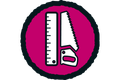 Symbole pour outils à main : règle et scie