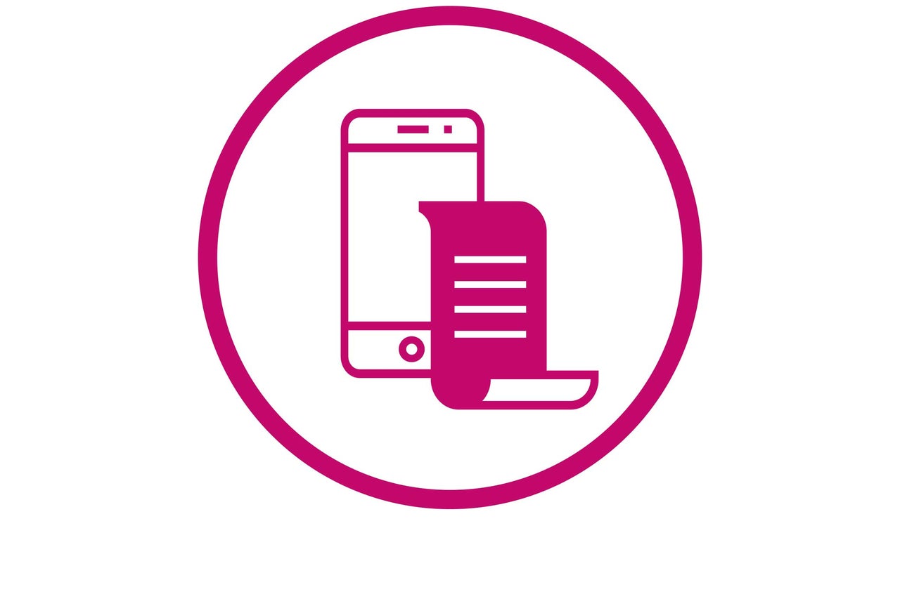 Symbol für mobile Bezahlung