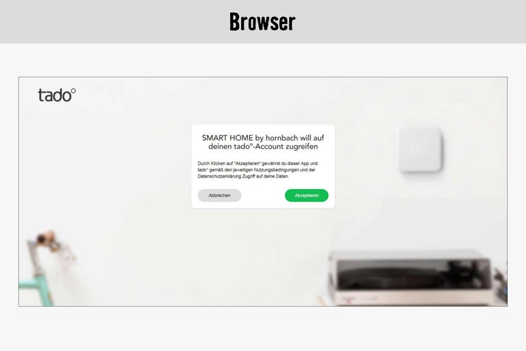 Tado Smart Home Integration im Browser