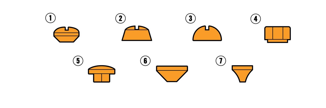 Illustration verschiedener Möbelverbinder