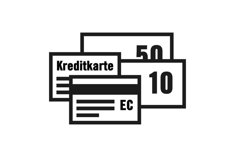 Symbole pour carte de crédit et paiement comptant
