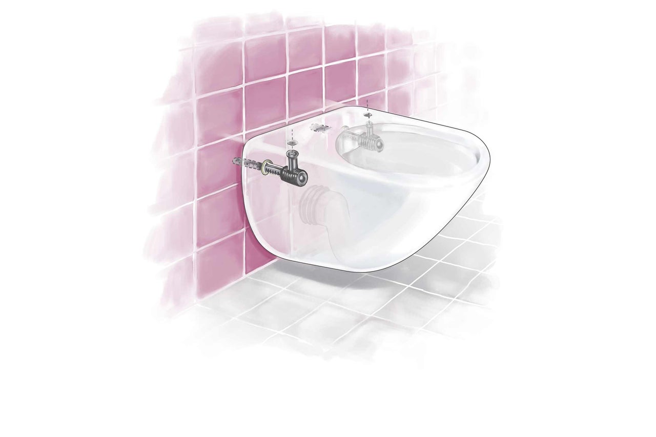 Wand-Bidet-Installation im Badezimmer