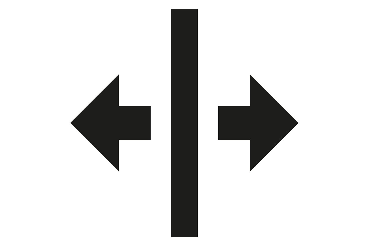 Symbol für beidseitiges Öffnen