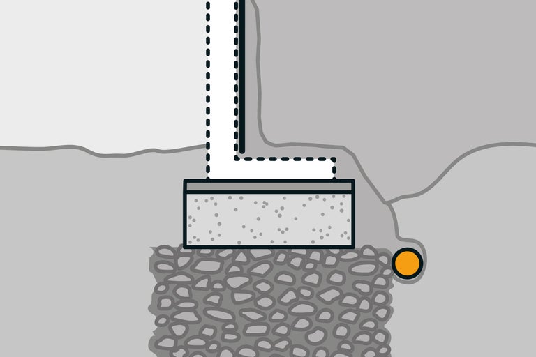 Mise à la terre des fondations avec patte de raccordement