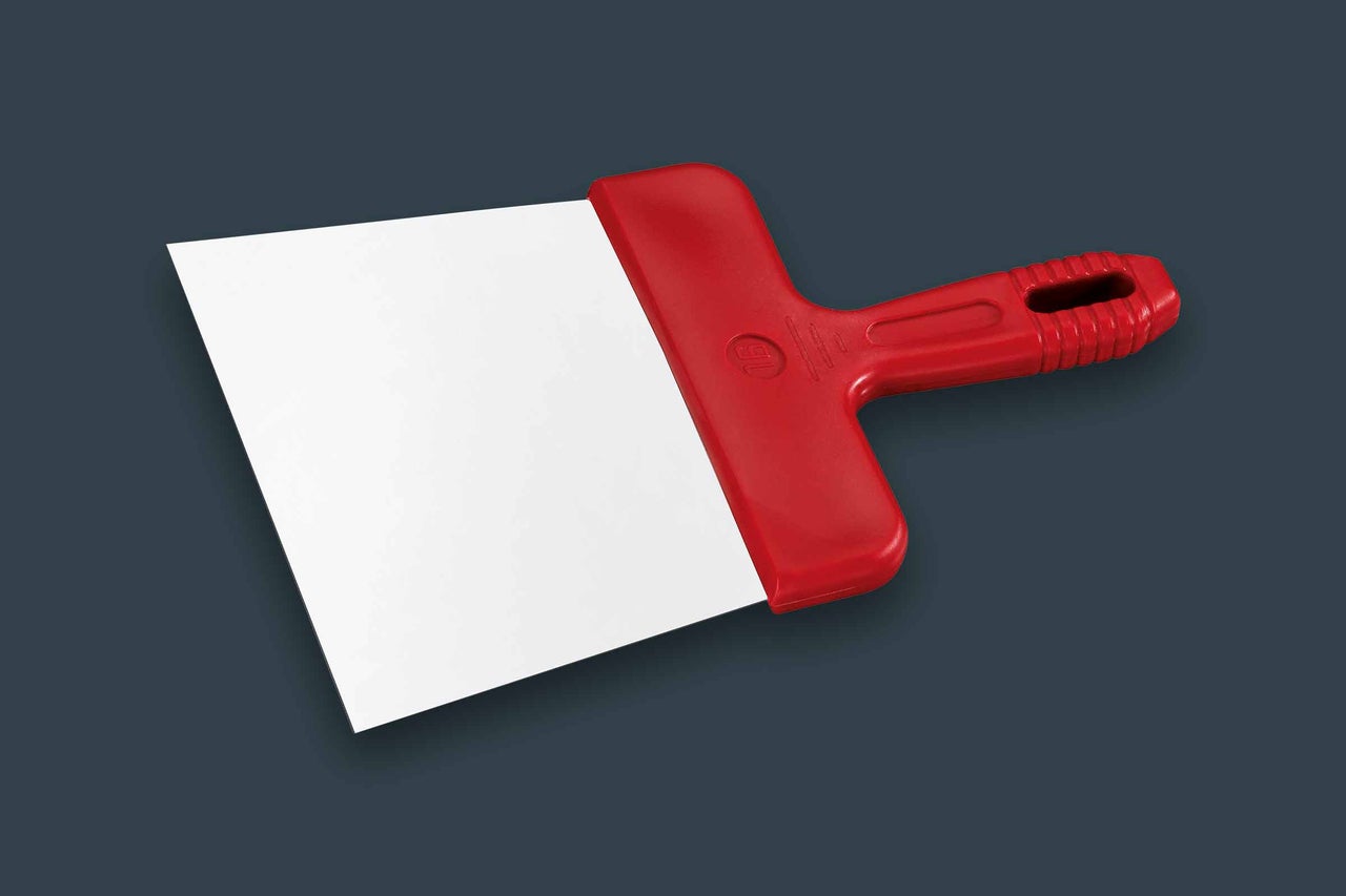 Spatule à enduire en plastique avec manche