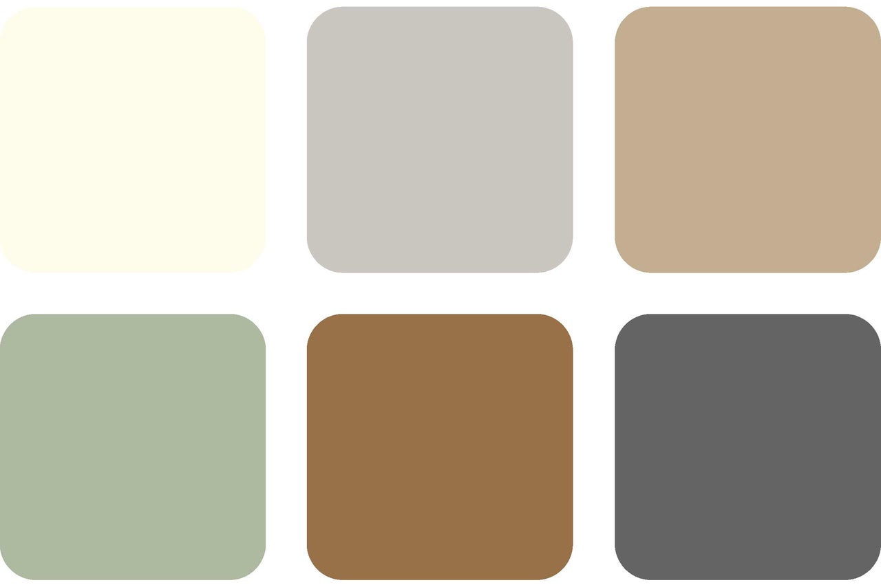 Nuancier avec six couleurs