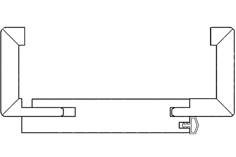 Querschnitt einer Fensterbank