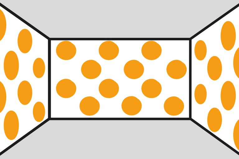 Trois murs avec motif de cercles