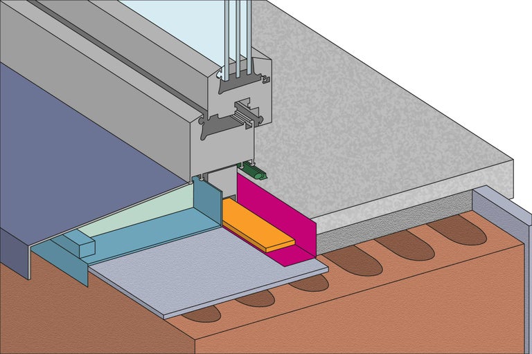 Illustration eines Fensteranschlussdetails
