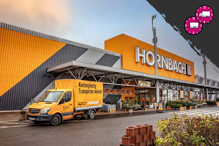 Hornbach Baumarkt mit Transporter zur Miete