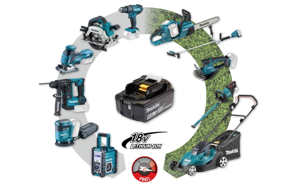 Assortiment d'outils Makita avec batterie lithium-ion 18 volts