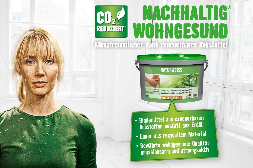 HORNBACH Naturweiss: CO₂ reduzierte Wandfarbe HORNBACH Naturweiss: CO₂ reduzierte Wandfarbe
