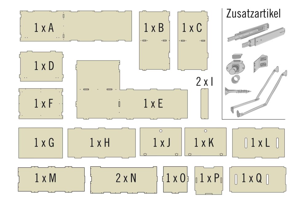Bausatz Schranksystem Nellie