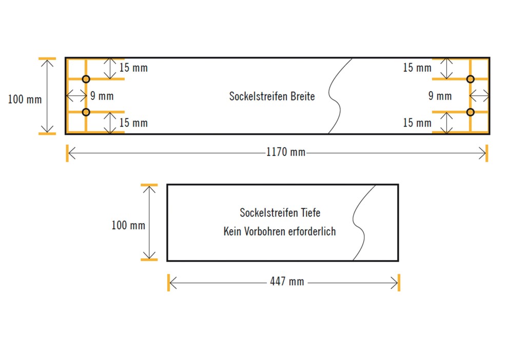 Bohrskizzen Sockelstreifen Bohrskizzen Sockelstreifen