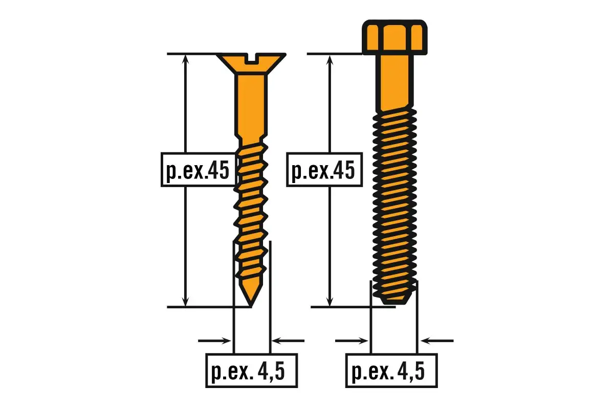 Taille de la vis
Taille de la vis