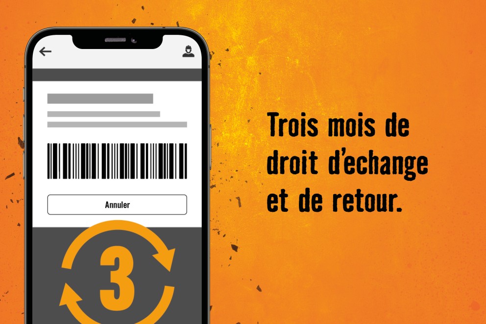Image symbolique pour trois mois de droit d'échange et de retour