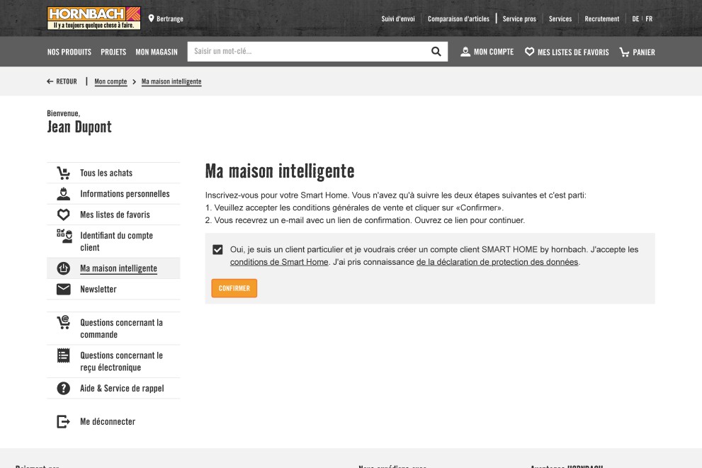 Créer un compte client HORNBACH Créer un compte client HORNBACH