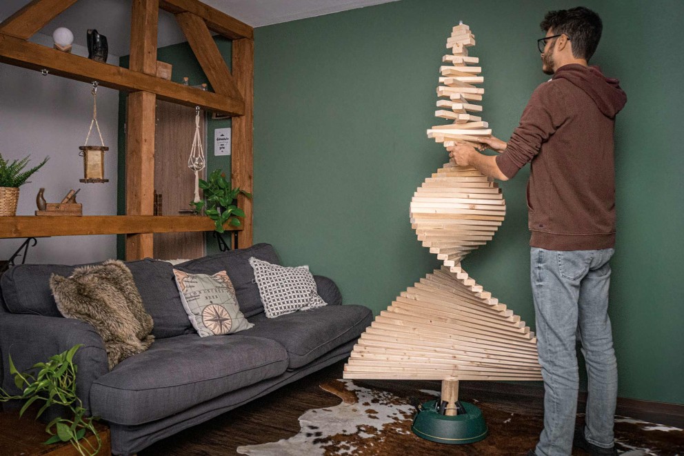 Construire soi-même un sapin en lattes