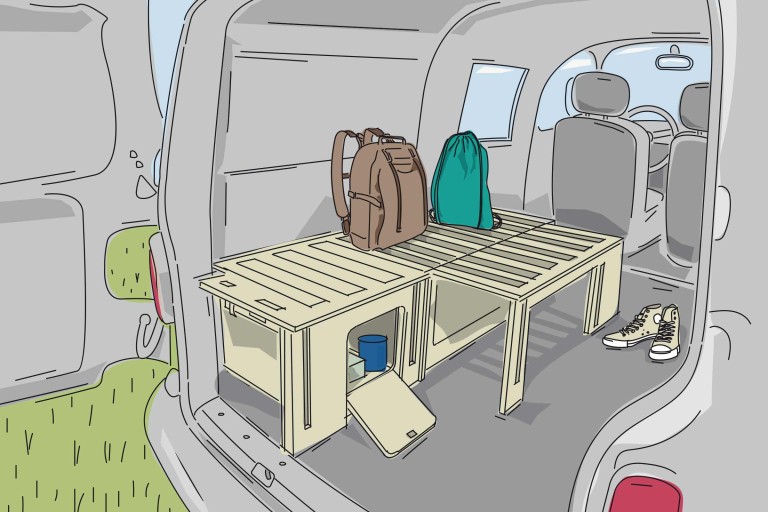 Campingbox Bettsystem für VW aufbauen 