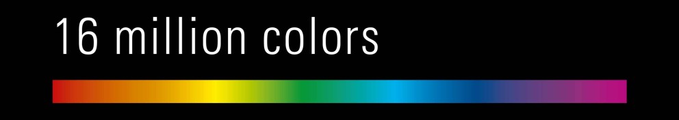 16 million colors 16 million colors