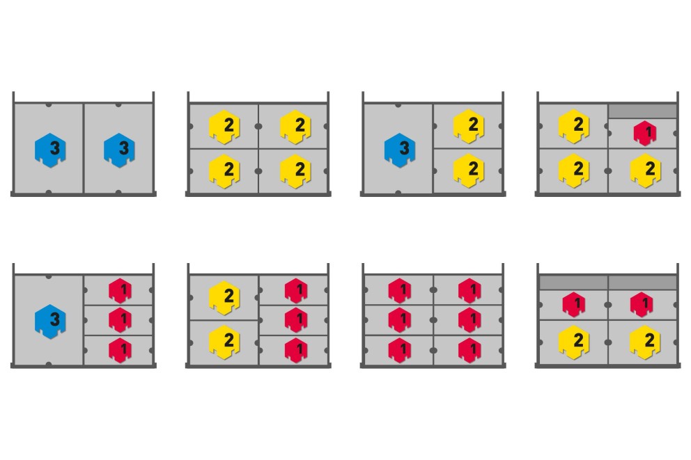 INDUSTRIAL Bestückungsvariationen Metallschubladen INDUSTRIAL Bestückungsvariationen Metallschubladen