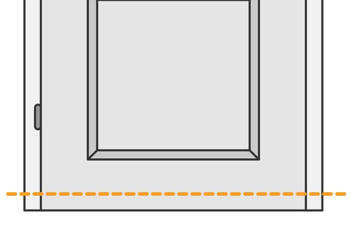 Illustration d'une porte intérieure avec une poignée
