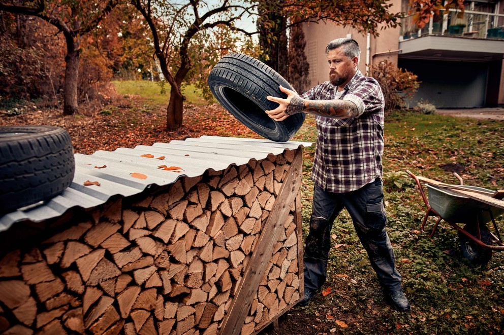 Brennholz stapeln Brennholz stapeln