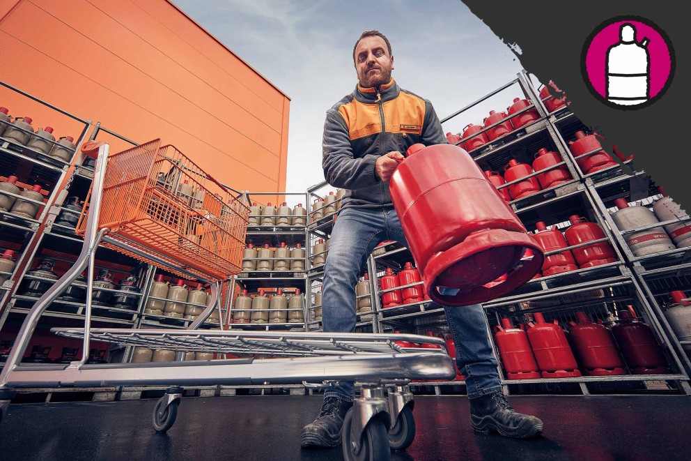 
							Échange de bouteilles de gaz
						