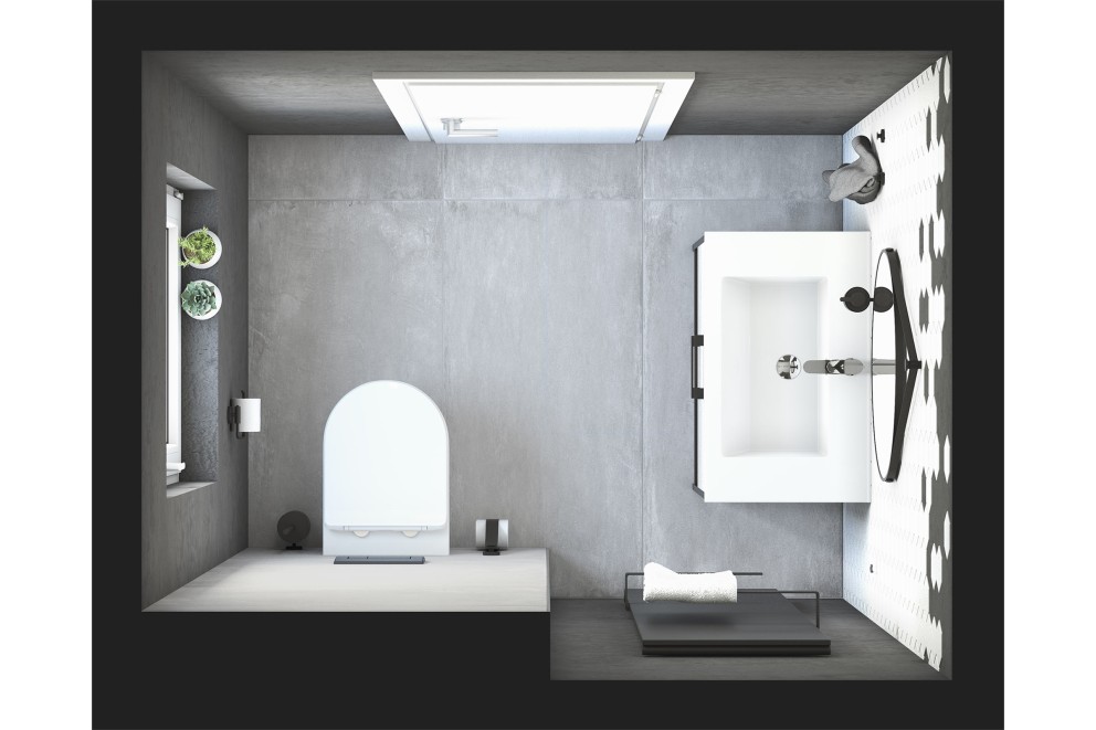 Badkonzept London WC Grundriss Badkonzept London WC Grundriss