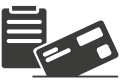Symbole pour carte de crédit et document