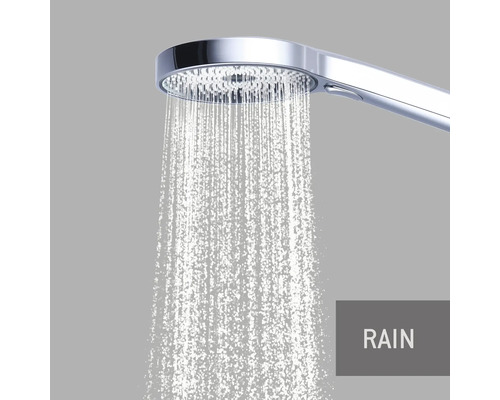 Handbrause mit Wasserstrahlart Regen