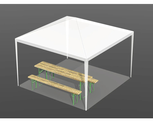 Ensemble de tables de brasserie sous un pavillon