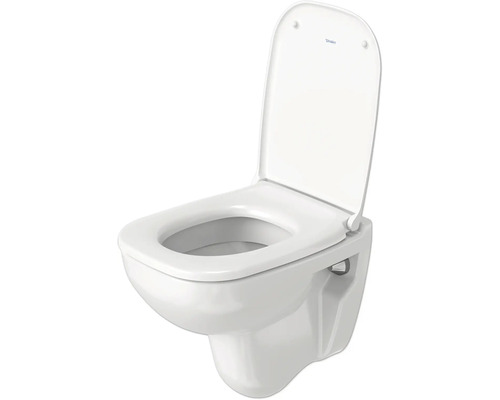 WC suspendu à fond creux avec bride ouverte et fonction de fermeture amortie