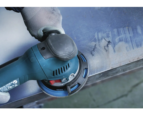 Rotationsschleifer in Gebrauch auf Metall